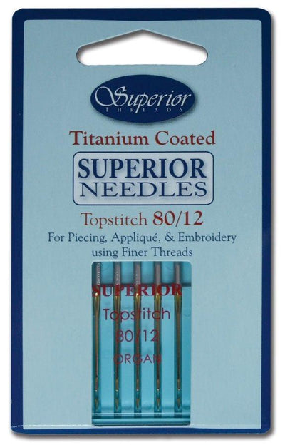 Titanium Coated Topstitch Needle #80/12 - Shop online and in store at Purple Stitches, Basingstoke, Hampshire UK