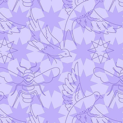Flourish Lavender - Sun Print Luminance - Alison Glass - Purple Stitches