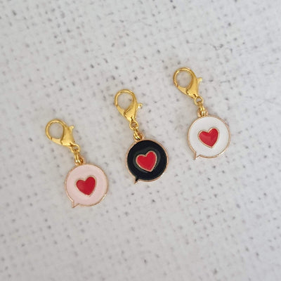 Heart Emoji Zipper Charm - Shop online and in store at Purple Stitches, Basingstoke, Hampshire UK