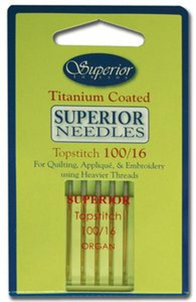 Titanium Coated Topstitch Needle #100/16 - Shop online and in store at Purple Stitches, Basingstoke, Hampshire UK