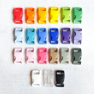 KAM Plastic Side Release Buckle 15mm – Durable coloured buckle suitable for 15mm straps, ideal for bag making, rucksacks, belts, and pet accessories