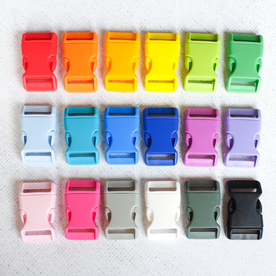 KAM Plastic Side Release Buckle 25mm – Durable coloured buckle suitable for 25mm straps, ideal for bag making, rucksacks, belts, and pet accessories