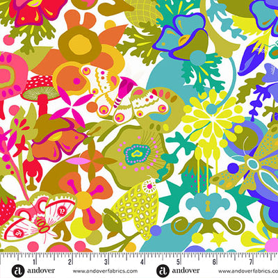 Color Wheel fabric collection by Alison Glass – saturated rainbow-toned cotton prints from Andover Fabrics, perfect for vibrant quilts and modern patchwork.  SKU: A-1441-L