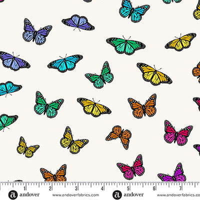 Color Wheel fabric collection by Alison Glass – saturated rainbow-toned cotton prints from Andover Fabrics, perfect for vibrant quilts and modern patchwork.  SKU: A-1443-L