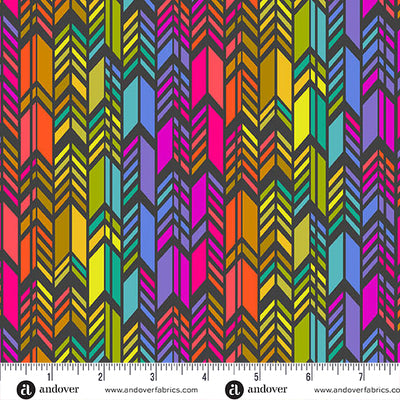 Color Wheel fabric collection by Alison Glass – saturated rainbow-toned cotton prints from Andover Fabrics, perfect for vibrant quilts and modern patchwork.  SKU: A-1445-K