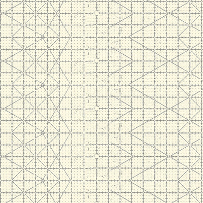 Get it Straight Powder - Sew Obsessed - Art Gallery Fabrics, SKU: SEW24909. A soft neutral cotton fabric featuring a sewing ruler grid in grey on a creamy background. OEKO-TEX certified, perfect for quilting, modern patchwork, and creative sewing projects.