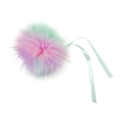 multi colour Faux Fur Pom Pom 11cm – Soft, fluffy pom pom accessory for hats, scarves, bags, keyrings, and crafts – available in multiple colours