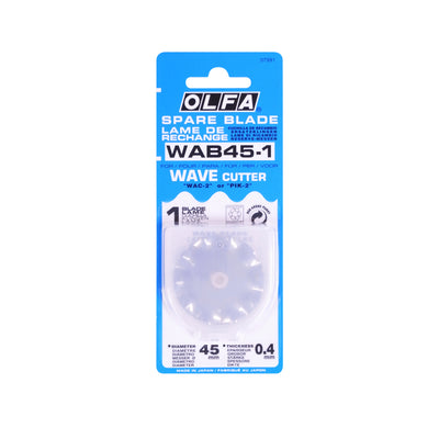 OLFA spare blade packaging for wave cutter on a white background