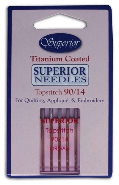 Titanium Coated Topstitch Needle #90/14 - Shop online and in store at Purple Stitches, Basingstoke, Hampshire UK