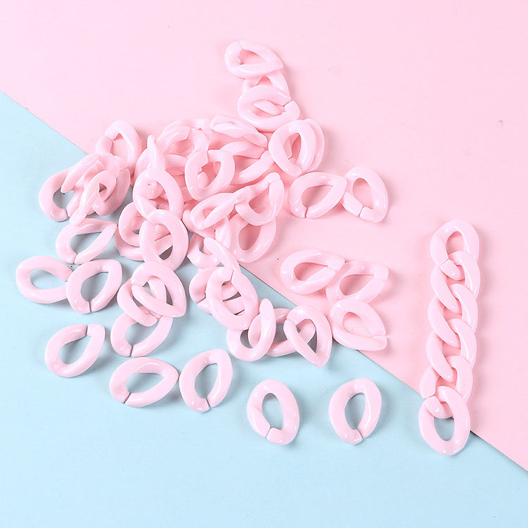 PALE PINK plastic chain links – Purple Stitches