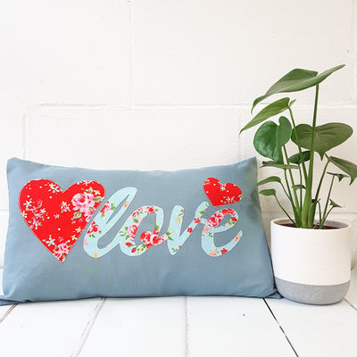 Love Cushion Pattern - Printed Pattern - Shop online and in store at Purple Stitches, Basingstoke, Hampshire UK