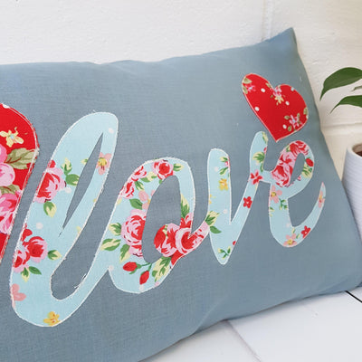 Love Cushion Pattern - Digital PDF Pattern - Shop online and in store at Purple Stitches, Basingstoke, Hampshire UK