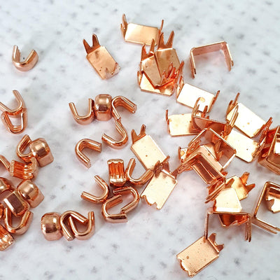 Metal Zipper Stopper for Size 5 Zipper Tape - Rose Gold - Shop online and in store at Purple Stitches, Basingstoke, Hampshire UK