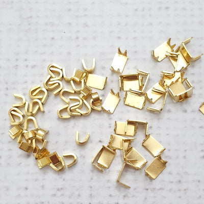 Metal Zipper Stopper for Size 5 Zipper Tape - Light Gold - Shop online and in store at Purple Stitches, Basingstoke, Hampshire UK