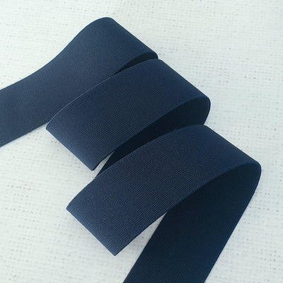 38mm / 1.5" NAVY BLUE soft waistband elastics - Purple Stitches