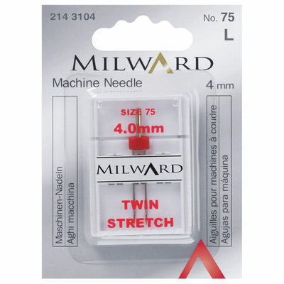 Twin Stretch Needle 75/11 4mm - Shop online and in store at Purple Stitches, Basingstoke, Hampshire UK
