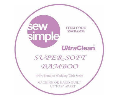 Sew Simple 100% Bamboo Super Soft wadding - 90" width - Shop online and in store at Purple Stitches, Basingstoke, Hampshire UK