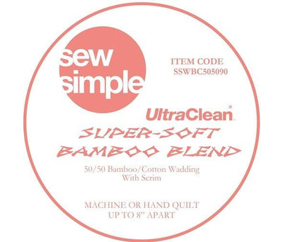 Sew Simple 50:50 cotton/bamboo blend Super Soft wadding - 90" width - Shop online and in store at Purple Stitches, Basingstoke, Hampshire UK
