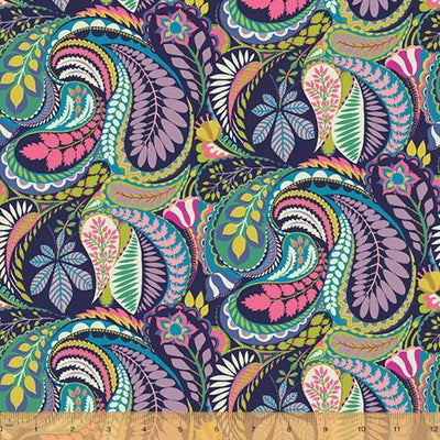Prince Paisley Multi Canvas - Solstice - Sally Kelly - Shop online and in store at Purple Stitches, Basingstoke, Hampshire UK