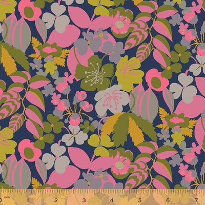 Camellia Pink Canvas - Solstice - Sally Kelly - Purple Stitches