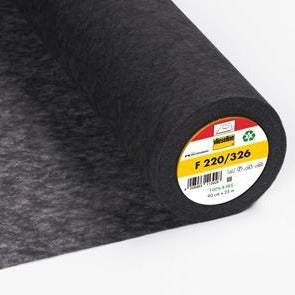 Vlieseline F220/304 Black - Iron-On Interfacing, Standard Medium - Shop online and in store at Purple Stitches, Basingstoke, Hampshire UK