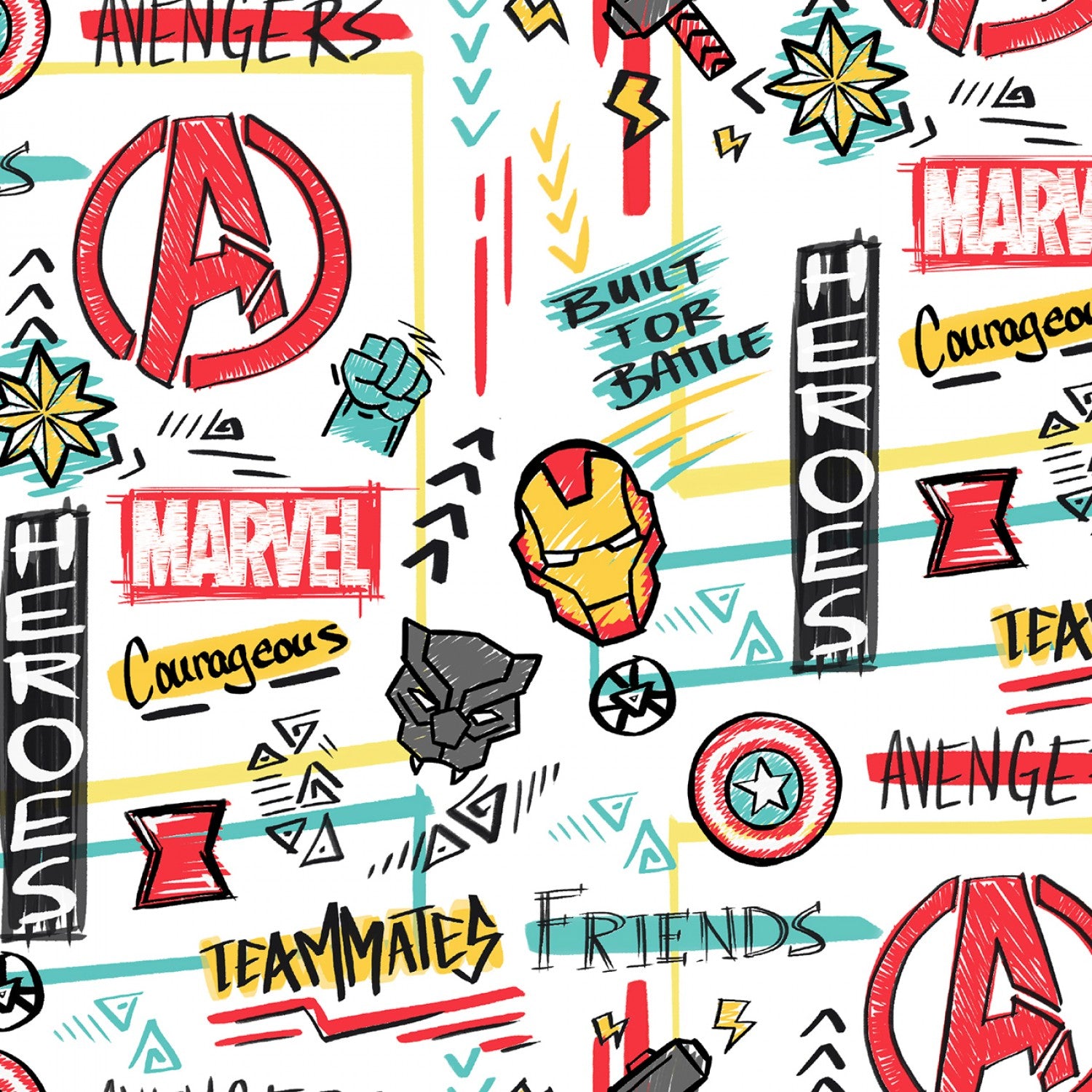 Marvel Licensed Fabric | 100% cotton | Purple Stitches