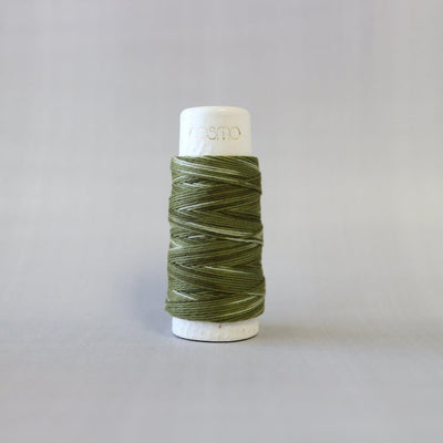 Forest Moss 404 - Hidamari Sashiko Thread - Purple Stitches