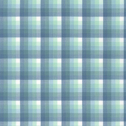 Kitchen Window Wovens Plaid in Dusty Blue