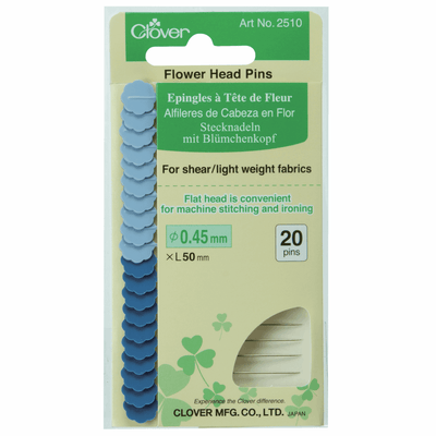 Clover Flower Head Pins - Fine - Purple Stitches