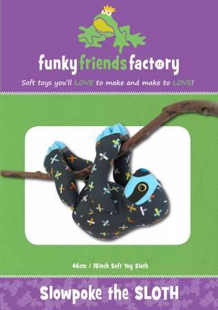 Slowpoke the Sloth - Funky Friends Factory - Paper Pattern - Shop online and in store at Purple Stitches, Basingstoke, Hampshire UK
