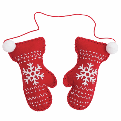 Pair of Mittens  - Felt Decoration Kit - Shop online and in store at Purple Stitches, Basingstoke, Hampshire UK