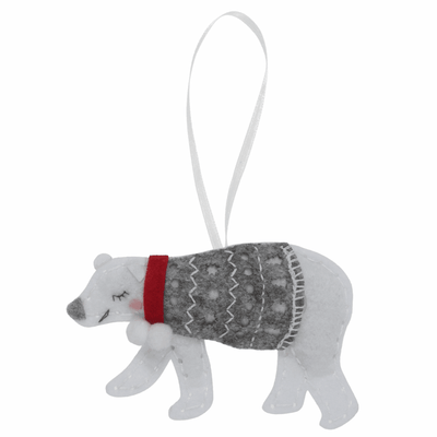 Polar Bear - Felt Decoration Kit - Shop online and in store at Purple Stitches, Basingstoke, Hampshire UK