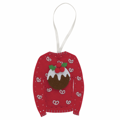 Christmas Jumper  - Felt Decoration Kit - Purple Stitches