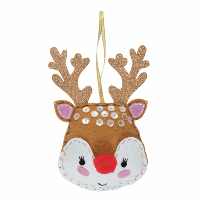 Reindeer - Felt Decoration Kit - Shop online and in store at Purple Stitches, Basingstoke, Hampshire UK