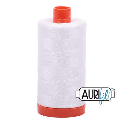 Aurifil Thread 50wt, available from Purple Stitches, Hampshire UK