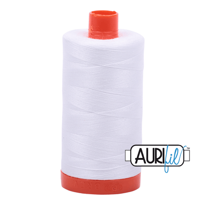 Aurifil Thread 50wt, available from Purple Stitches, Hampshire UK