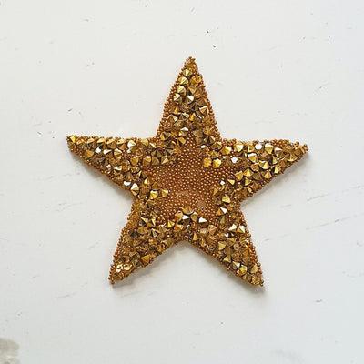 Gold Star - Purple Stitches