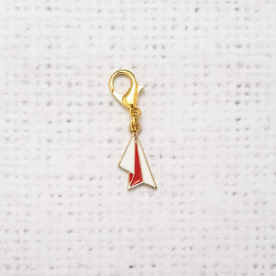 Paper Aeroplane Zipper Charm - Shop online and in store at Purple Stitches, Basingstoke, Hampshire UK