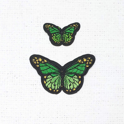 Green Butterfly - Purple Stitches
