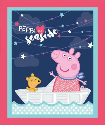 Peppa Pig Seaside Panel - Peppa Pig - Shop online and in store at Purple Stitches, Basingstoke, Hampshire UK