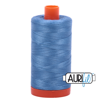 Aurifil Thread 50wt, available from Purple Stitches, Hampshire UK